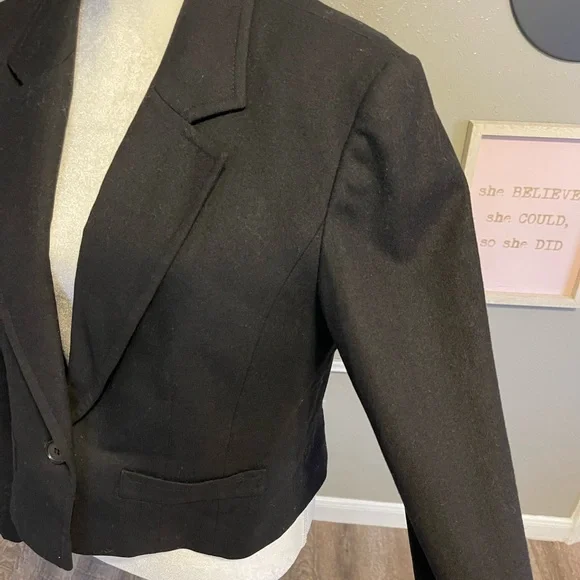 Pendleton Vintage Black Notched Collar Short Wool Jacket 12 - Picture 5 of 12